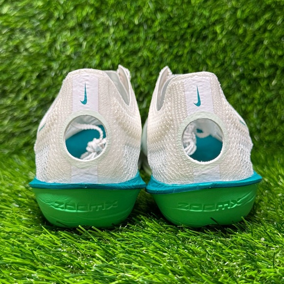 Size 10 - Mens Nike Air Zoom Victory Track Shoes White Green - FD8411-100 - Picture 4 of 7